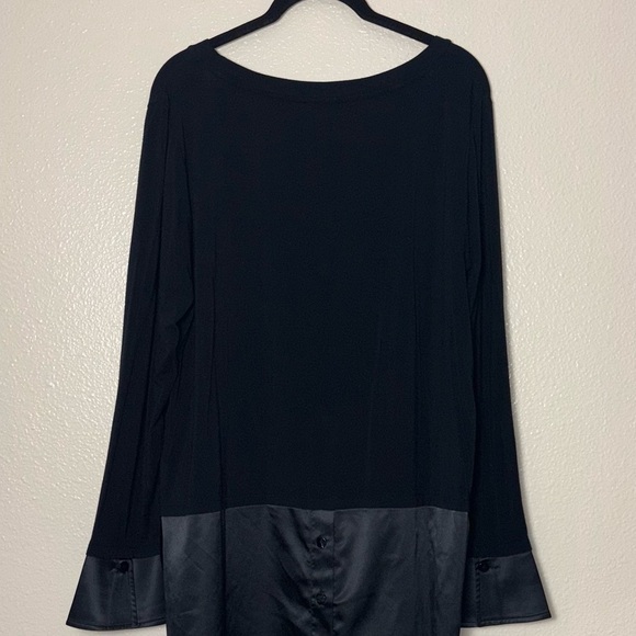 Soft Surroundings Black Tita jersey tunic top long sleeves Woman's size large - Picture 10 of 16